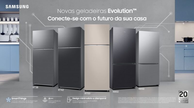 Novas geladeiras Evolution da Samsung conectam você ao futuro da sua casa
